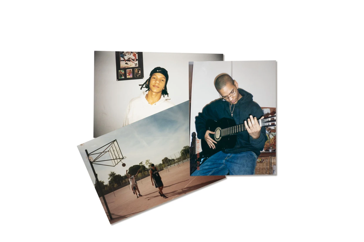 Fotos, die Maria Torres an glückliche Zeiten erinnern: Adrian in seiner Jugend, mit Spaß am Basketball- und Gitarrespielen