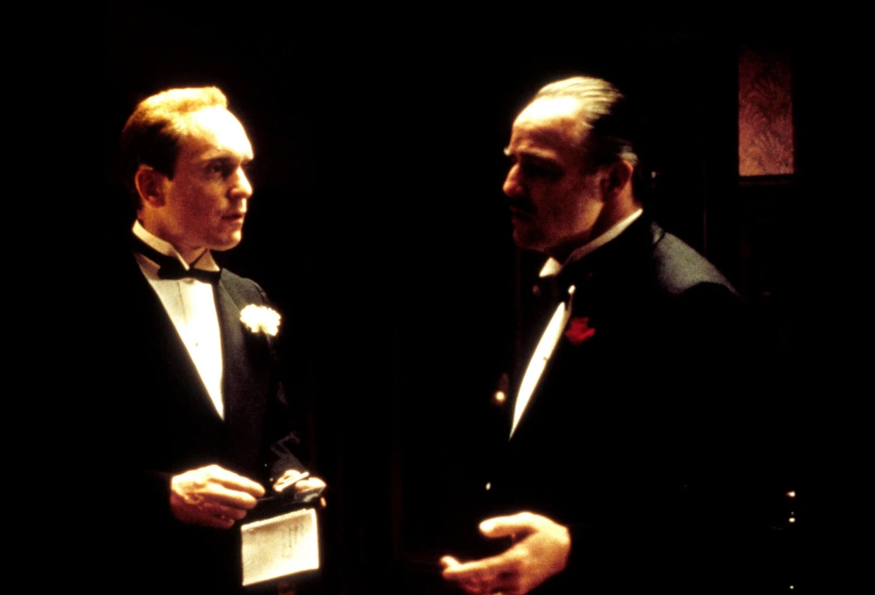 Robert Duvall und Marlon Brando in „Der Pate“, 1972