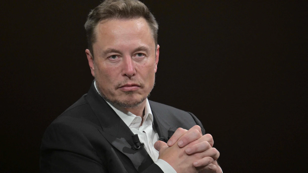 Elon Musk auf einer Startup-Messe 2023