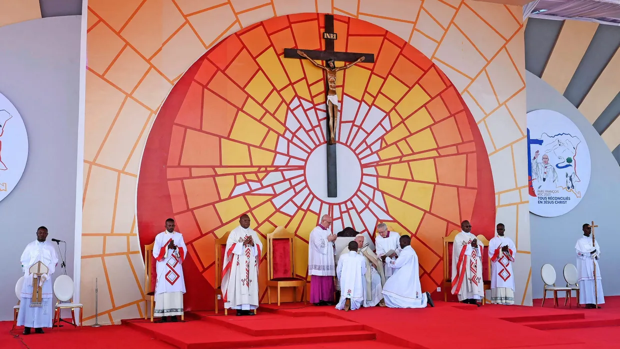 Gegen das „Gift der Gier“: Papst Franziskus am 1. Februar während der Messe auf dem N’Dolo-Flughafengelände in Kinshasa