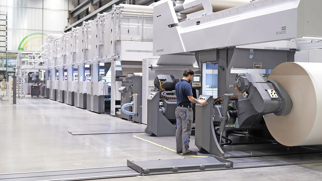 Schwer zu ersetzen: eine Druckmaschine von Heidelberger Druckmaschinen