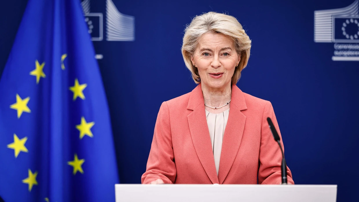 Kommissionspräsidentin Ursula von der Leyen am Freitag in Brüssel