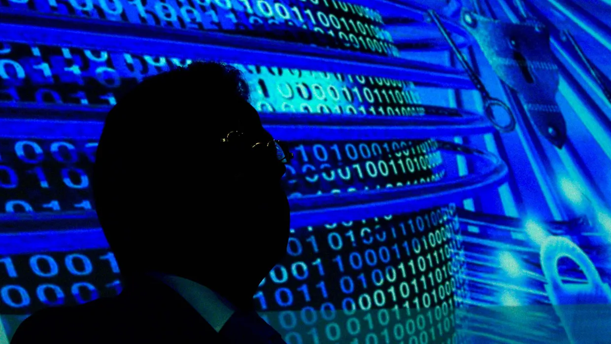 Verfassungsschutzpräsident Hans-Georg Maaßen spricht 2014 in Potsdam über Sicherheit im Internet.