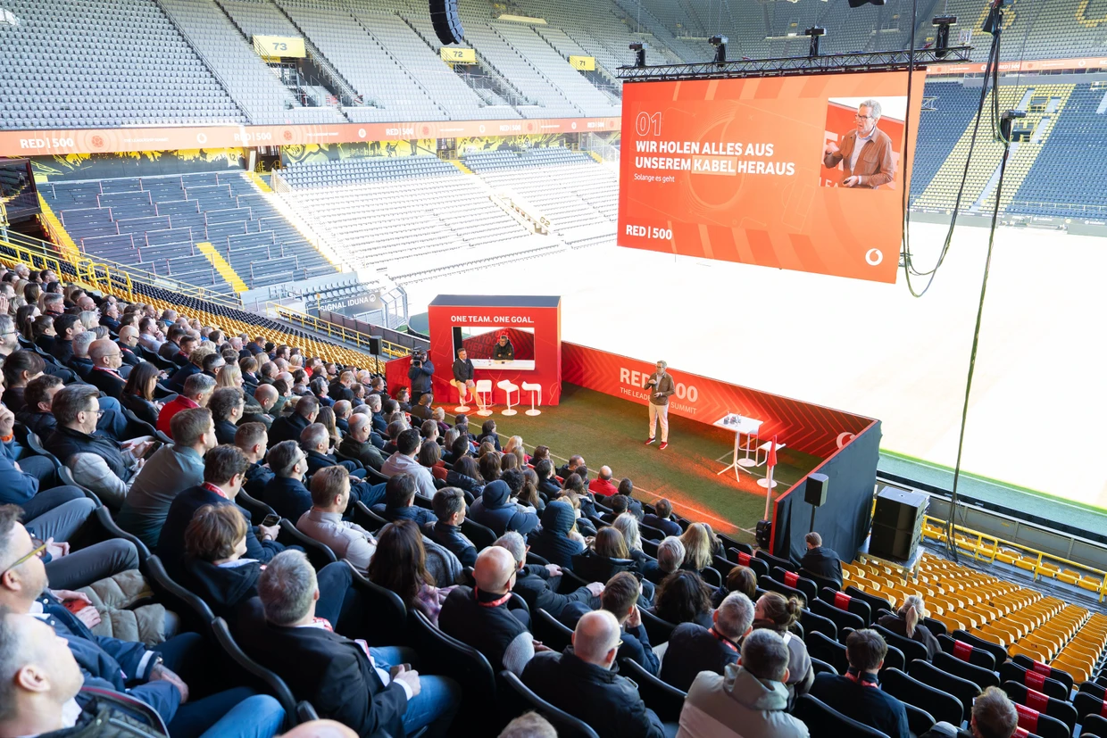 „Solange es geht“: Vodafone-Deutschlandchef Marcel de Groot bei seiner Rede vor Führungskräften