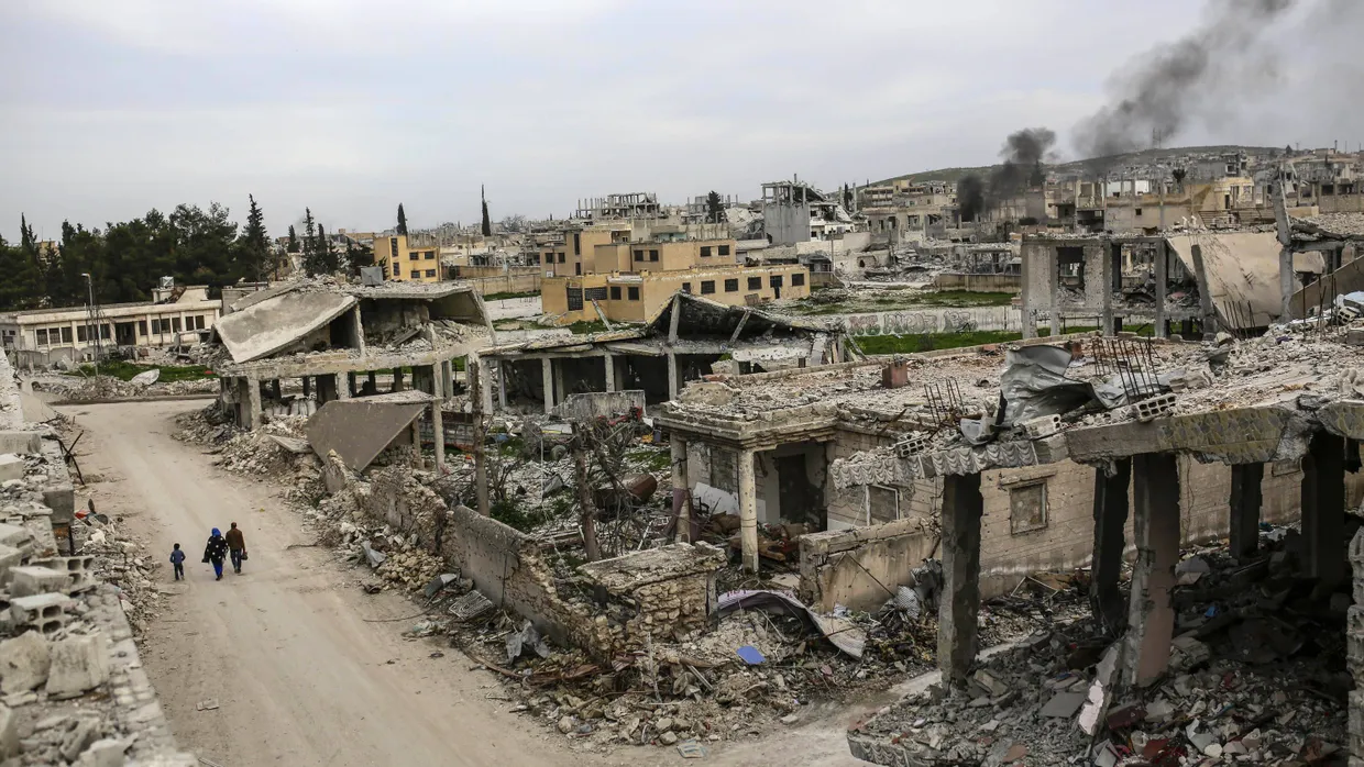 Kobane ist nach den Kämpfen gegen den IS großflächig zerstört.