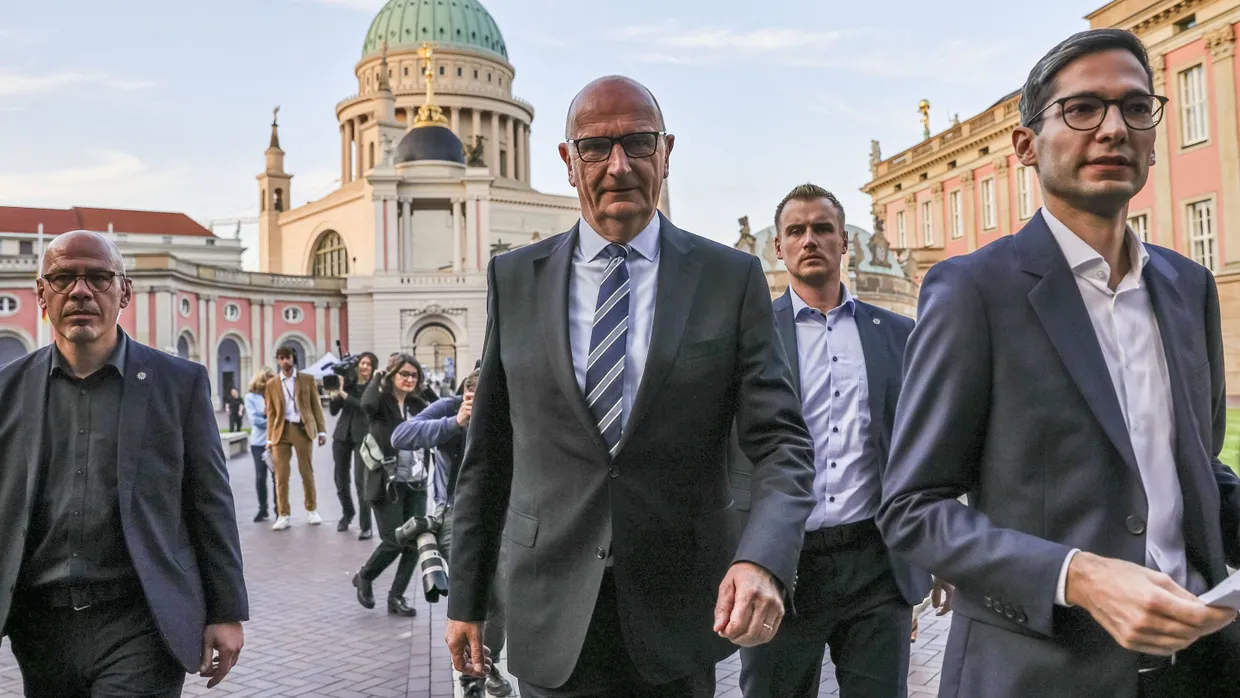 Auf dem Weg zum Sieg: Dietmar Woidke am 22. September 2024 in Potsdam