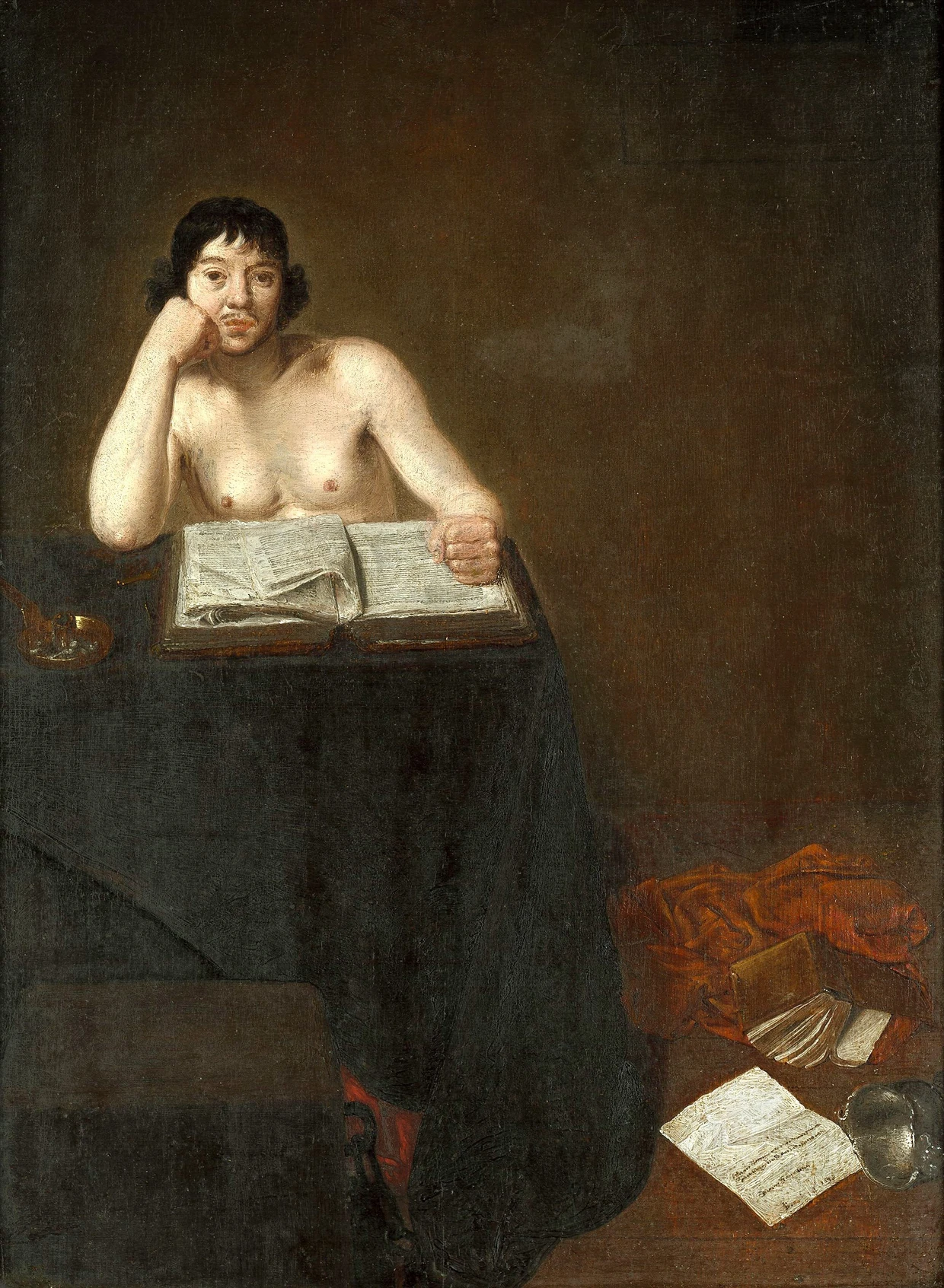 Voller Rätsel: Der „Halbnackte junge Student“ von Meister I.S. aus dem Jahr 1638 könnte am Klinefelter Syndrom leiden und mag sogar ein Selbstbildnis sein.