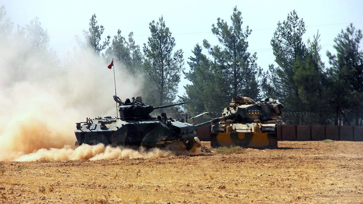 Türkische Streitkräfte an der Grenze zu Syrien