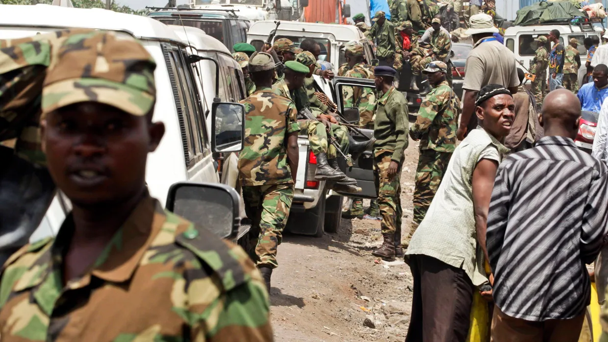 Ein Straßenbild der Vergangenheit? Von Ruanda ausgerüstete M23-Rebellen in Goma, Ostkongo