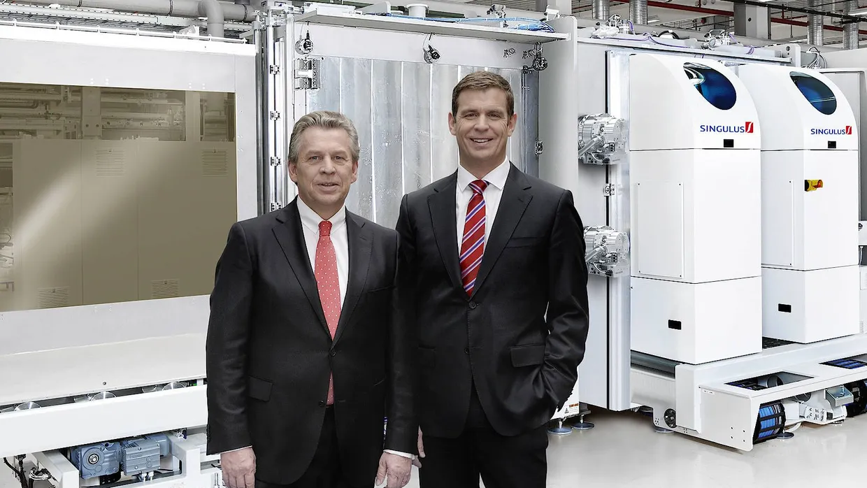 Fitmacher: Vorstandschef Stefan Rinck und Finanzvorstand Markus Ehret arbeiten an der dauerhaften Ertragswende von Singulus