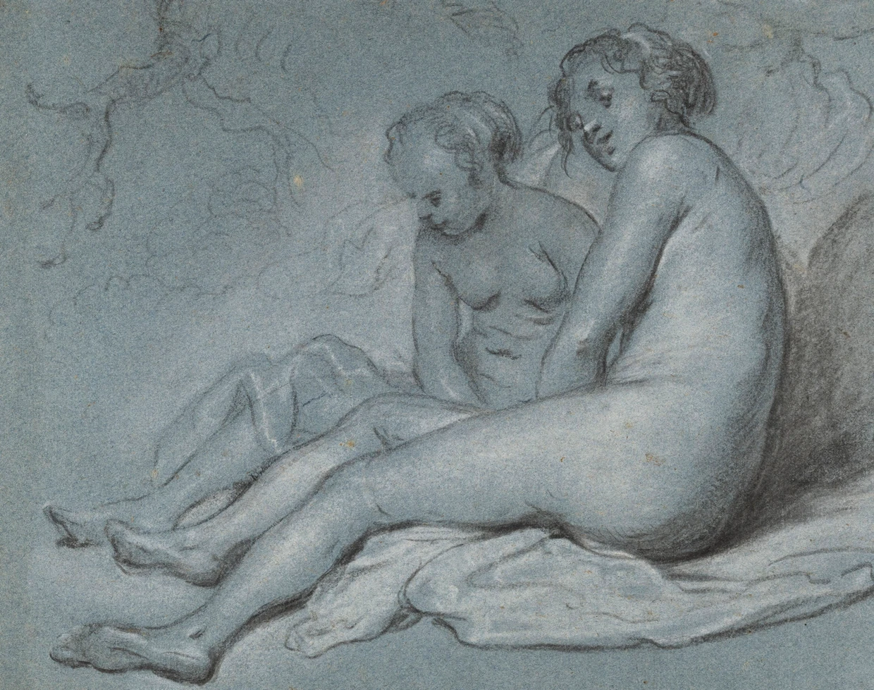 Rembrandts Schüler: Govert Flincks Aktstudie zweier sitzender Frauen, um 1650