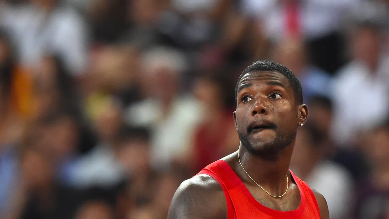 Kritischer Blick trotz guter Vorlauf-Zeit: Justin Gatlin