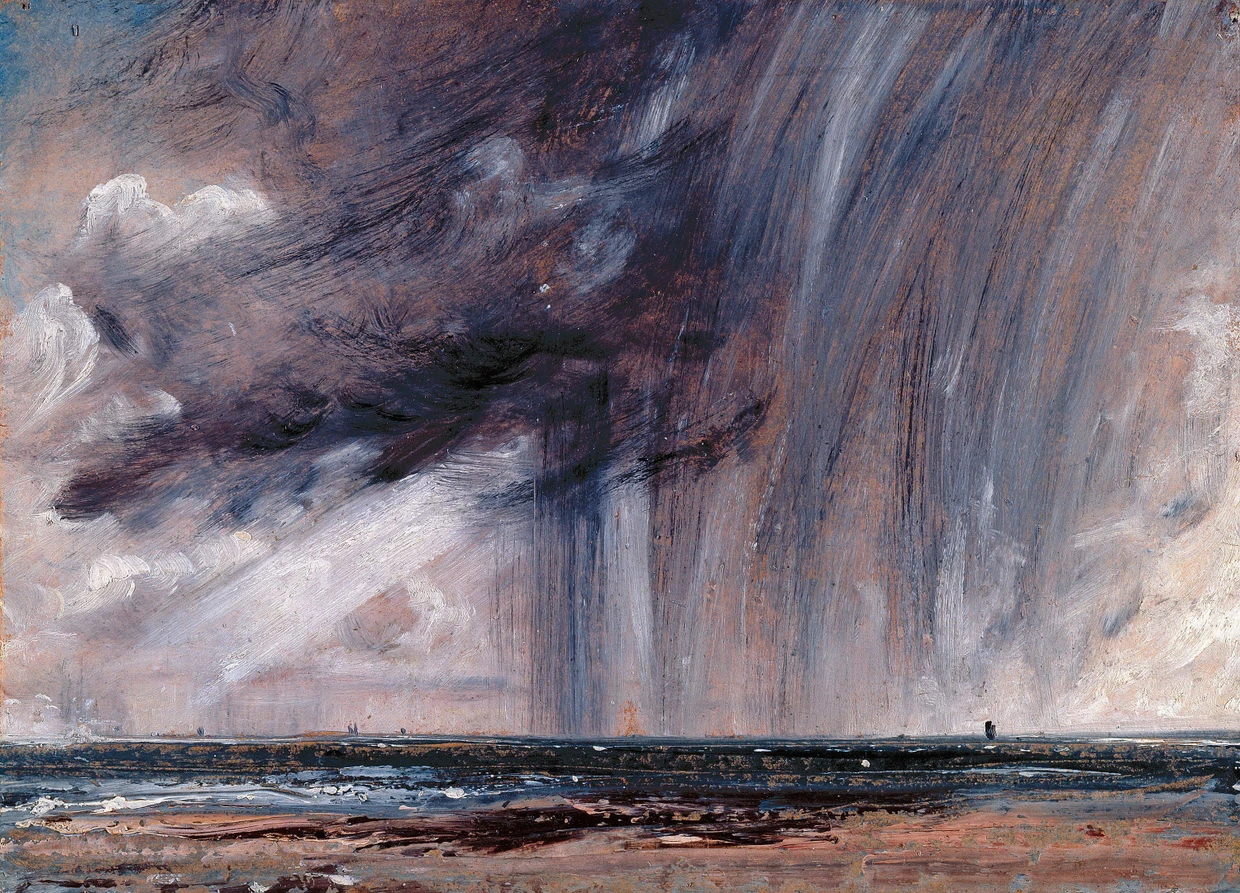 Could easily pass for a painting by Turner: John Constable's “Rainstorm over the Sea”, created between 1824 and 1828