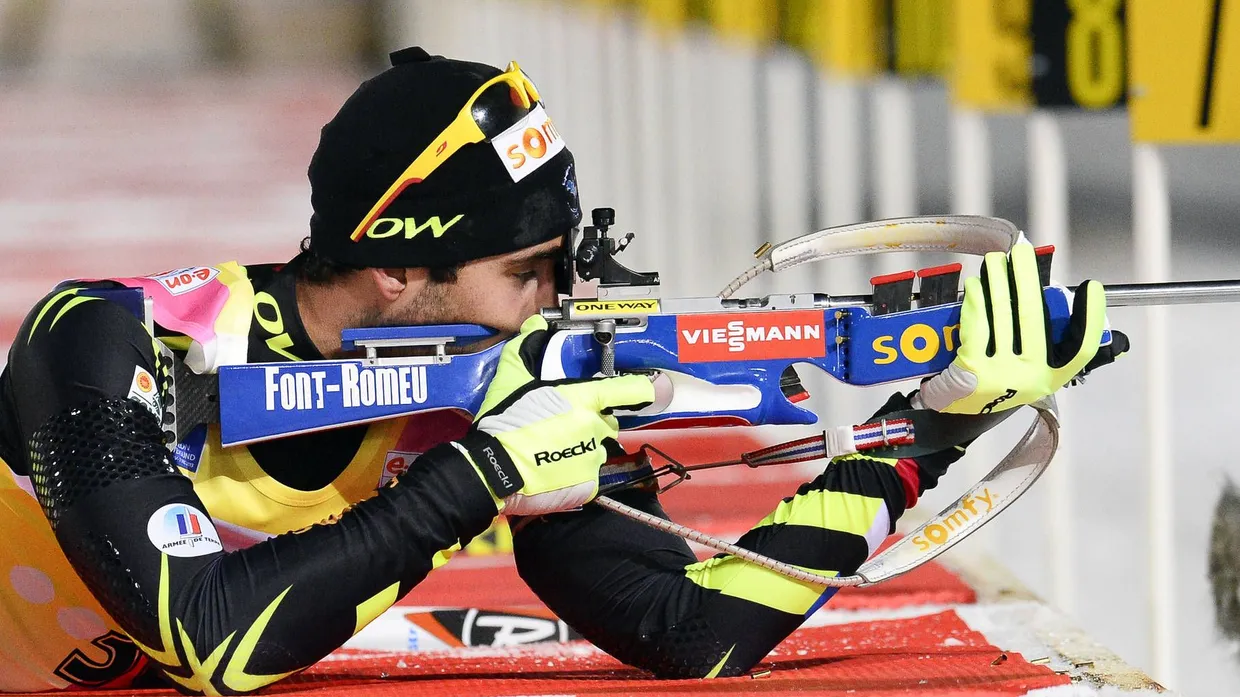 Fehlerfreier Sieger: Martin Fourcade enteilt den Deutschen
