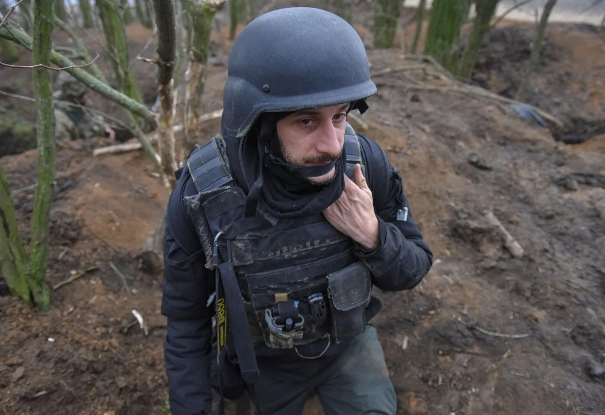 Im Einsatz: Antoni Lallican im Februar 2023 im Gebiet Donezk.