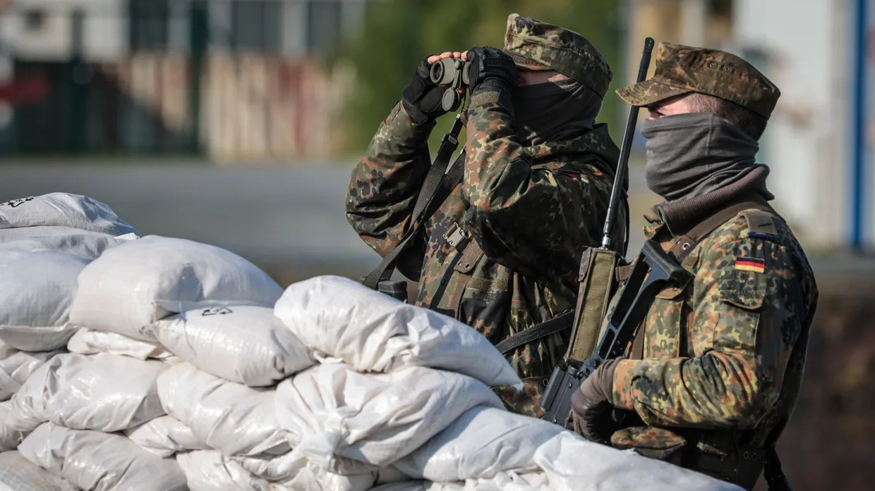 Soldaten des Heimatschutzes bei der Bundeswehr-Übung „Fishtown Guard 2024“ im September in Bremerhaven.