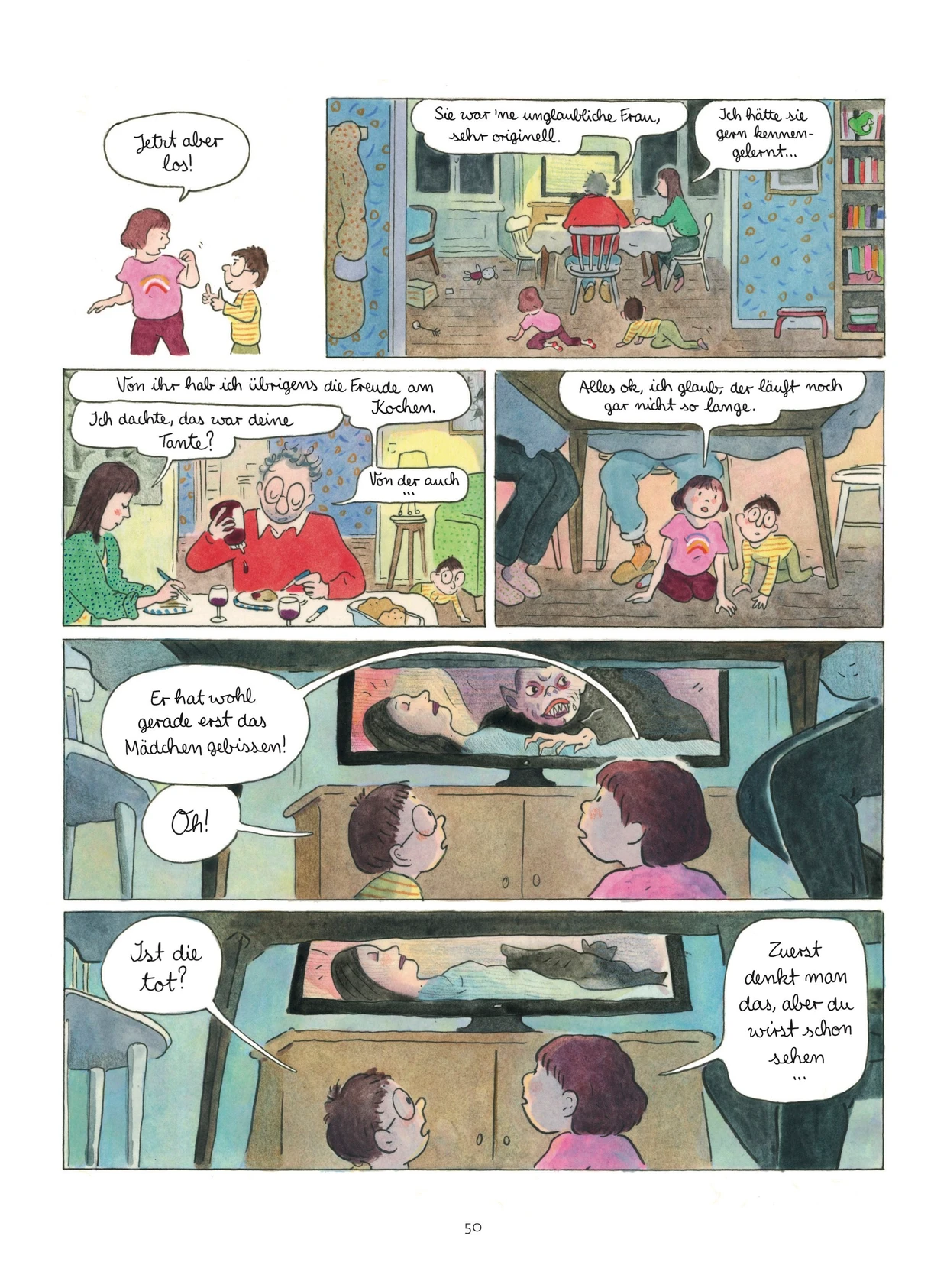 Olivia y Pippin socavan los principios educativos de sus padres: página 50 del libro