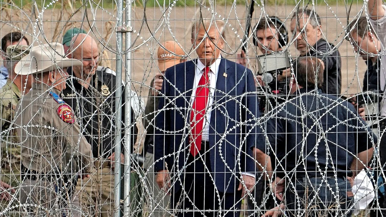 Donald Trump am Grenzübergang Eagle Pass in Texas am 29. Februar