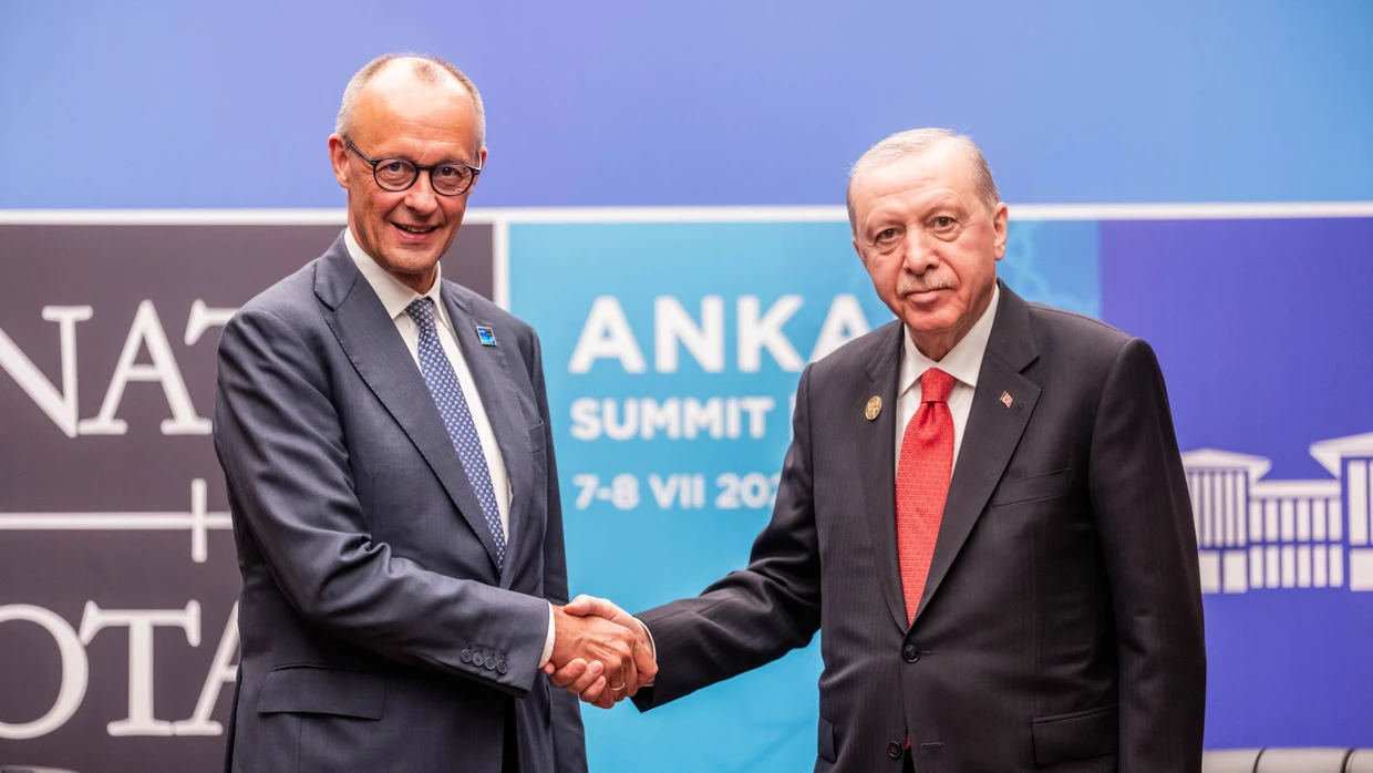 Bundeskanzler Friedrich Merz und der türkische Präsident Recep Tayyip Erdogan