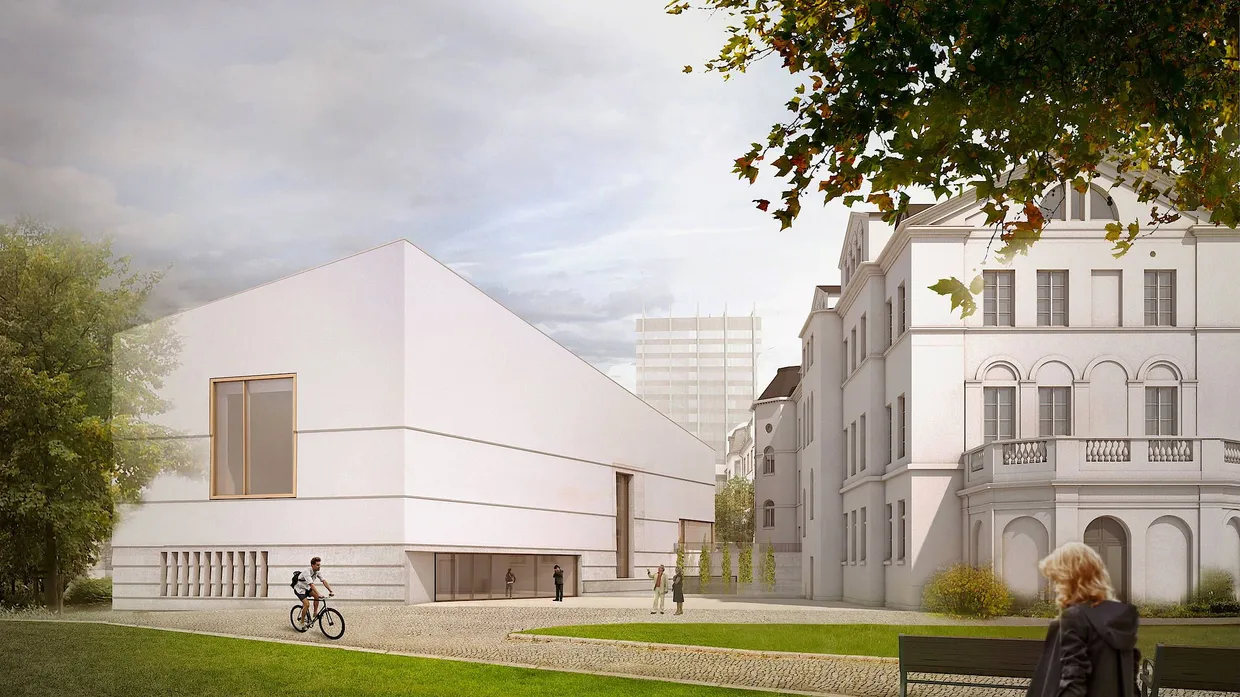 Sanierung und Erweiterung: Eine Computer-Darstellung zeigt das neue Jüdische Museum.