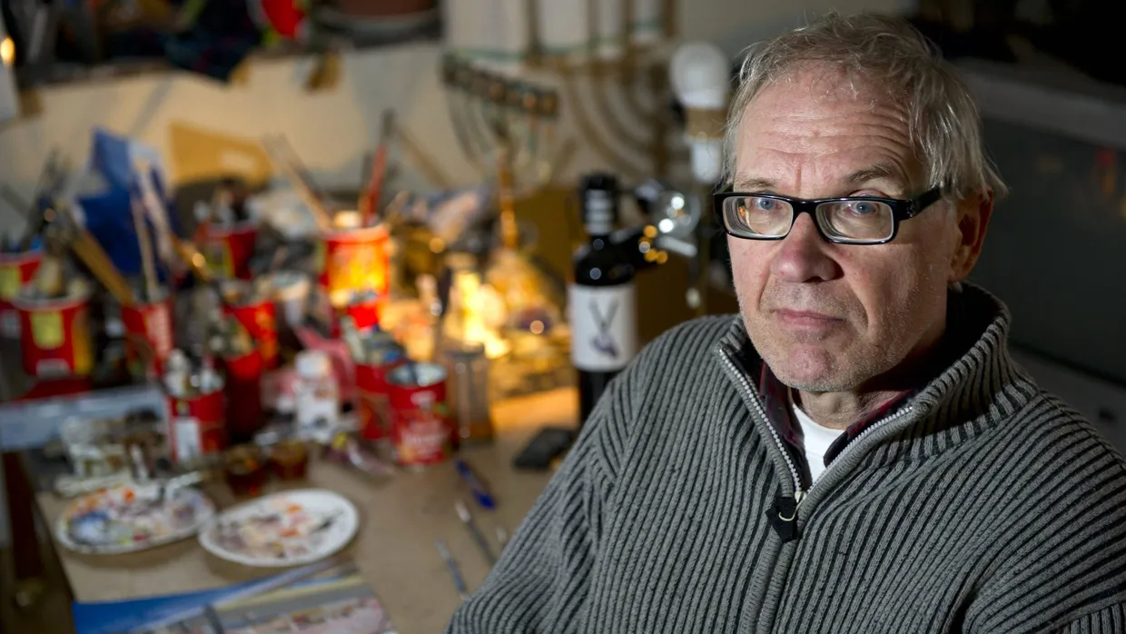 Lars Vilks in Nyhamnslage, Schweden, eine Aufnahme vom 3. Januar 2012