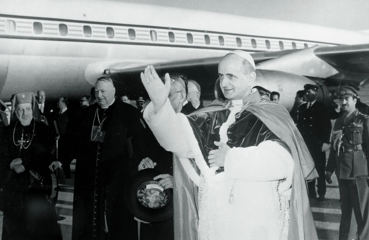 First traveling pope of modern times: Paul VI. 1964 in Amman