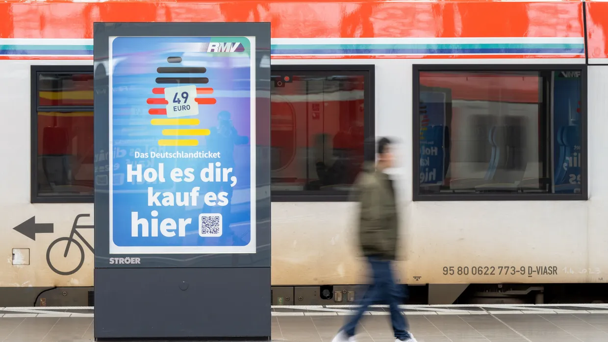 Wird teurer: das Deutschlandticket kostet ab 2025 neun Euro mehr.