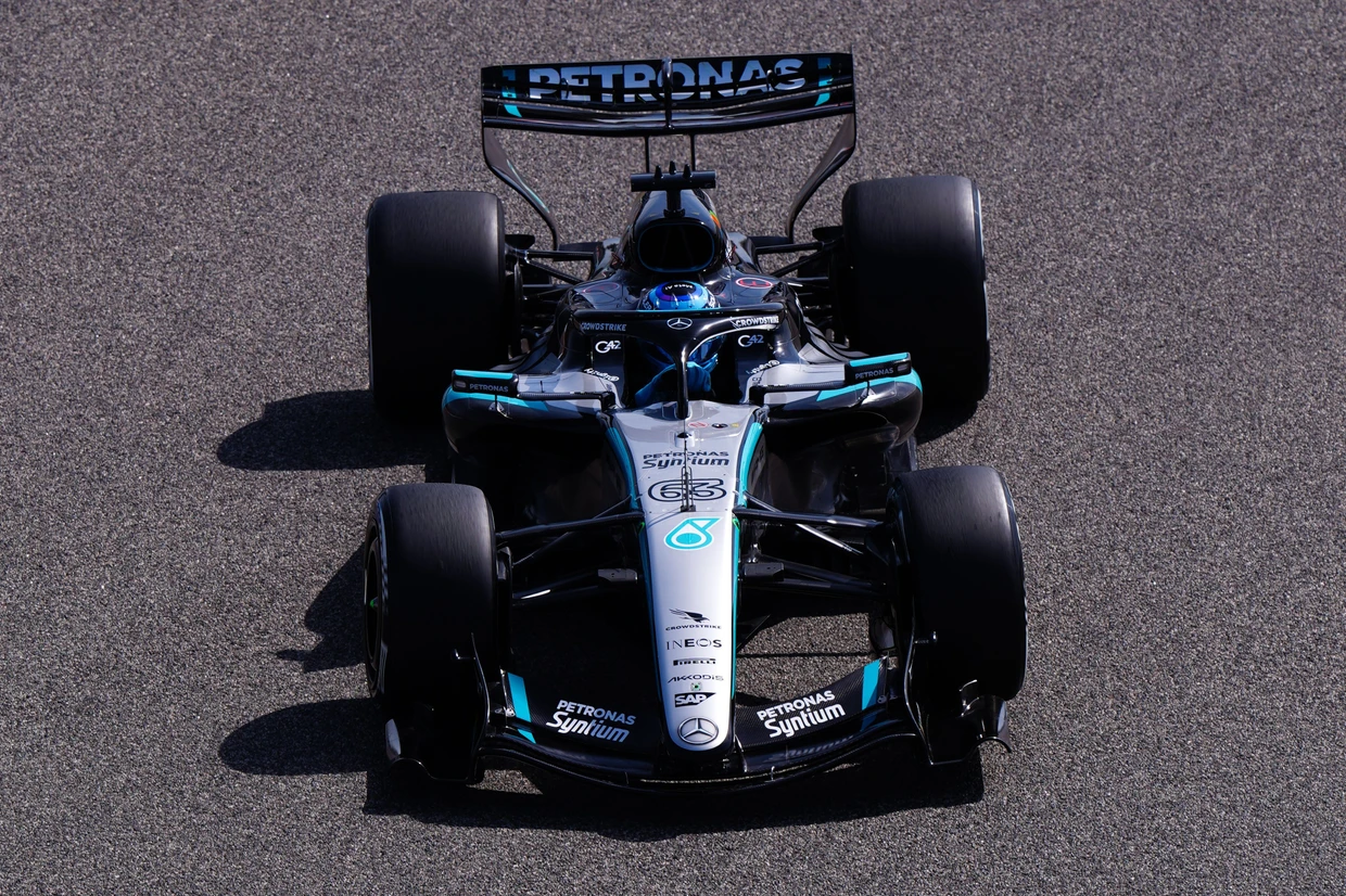 Der neue Formel 1-Rennwagen von Mercedes.