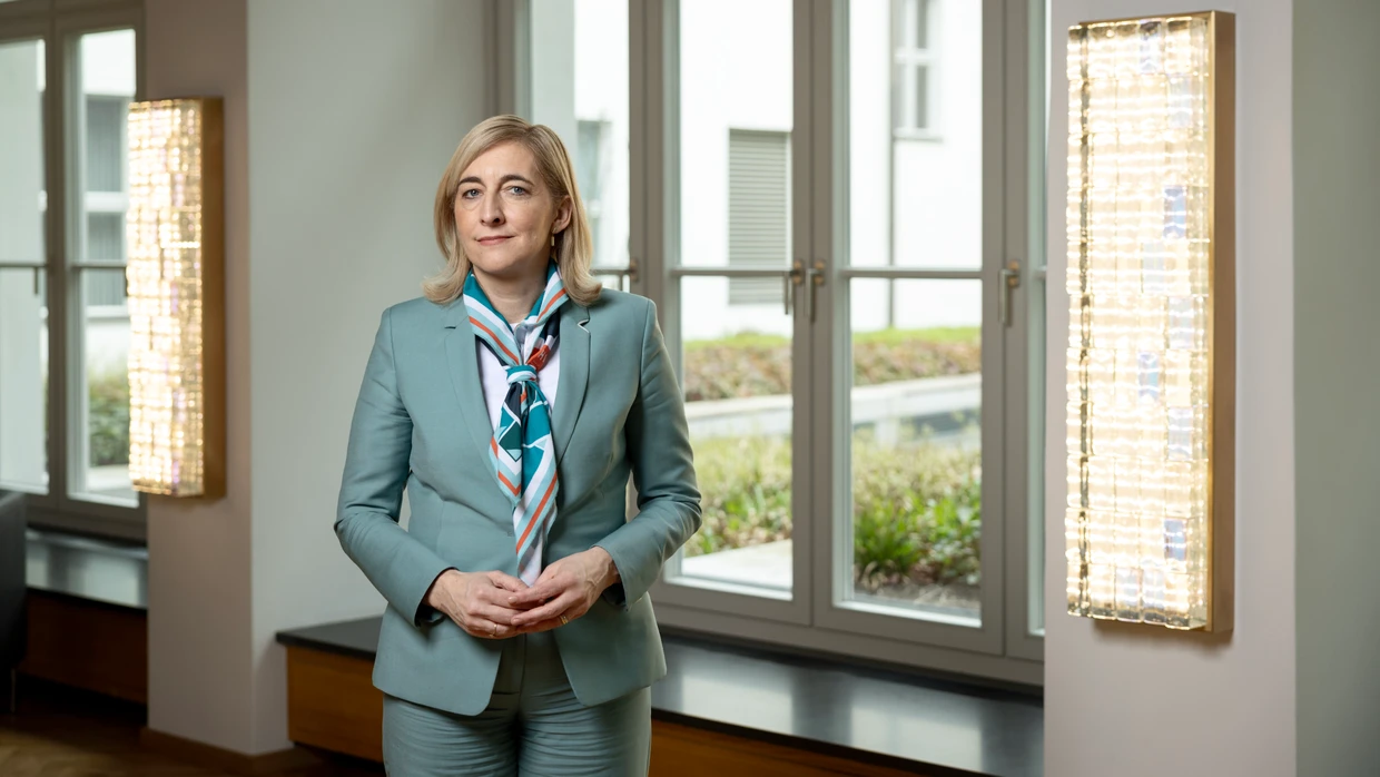 Nina Warken Ende März im Gesundheitsministerium in Berlin.