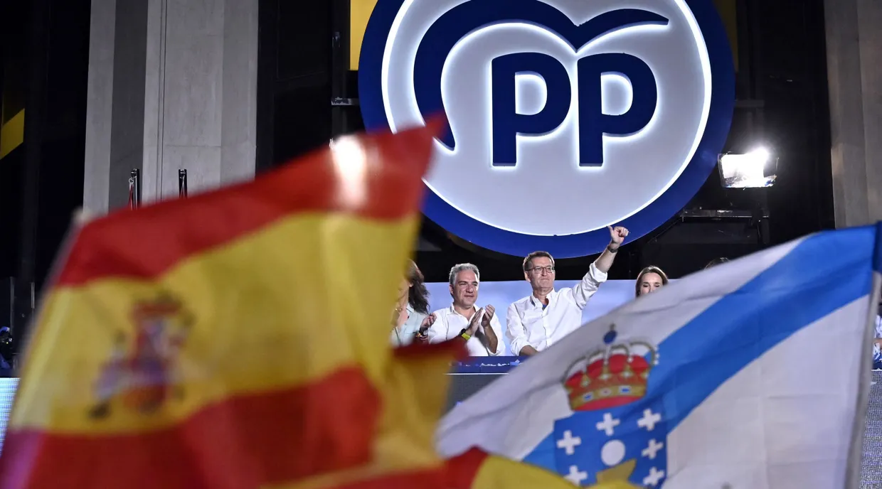 Sieger ohne Aussicht: Alberto Núñez Feijóo auf der PP-Wahlparty