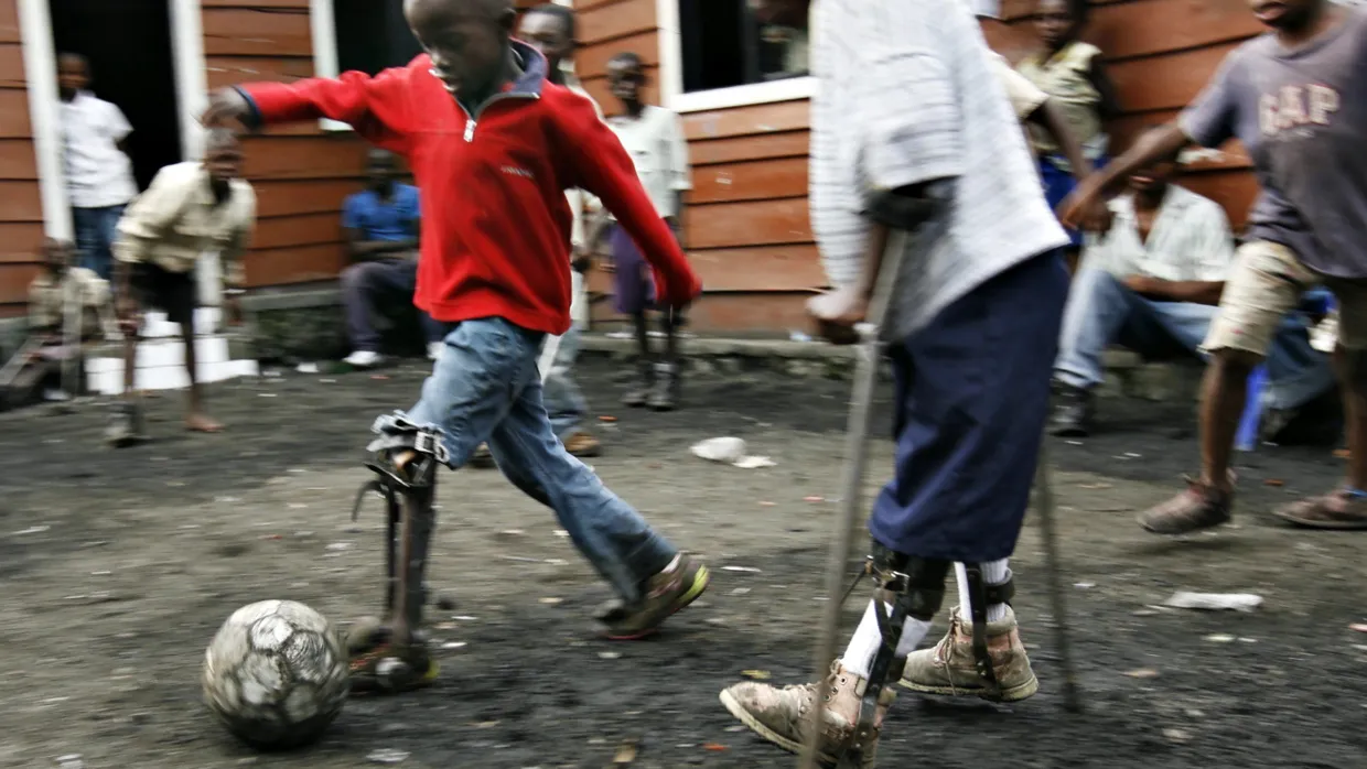 Kinder, die an Polio erkrankt sind, in Kongo (Archivbild)