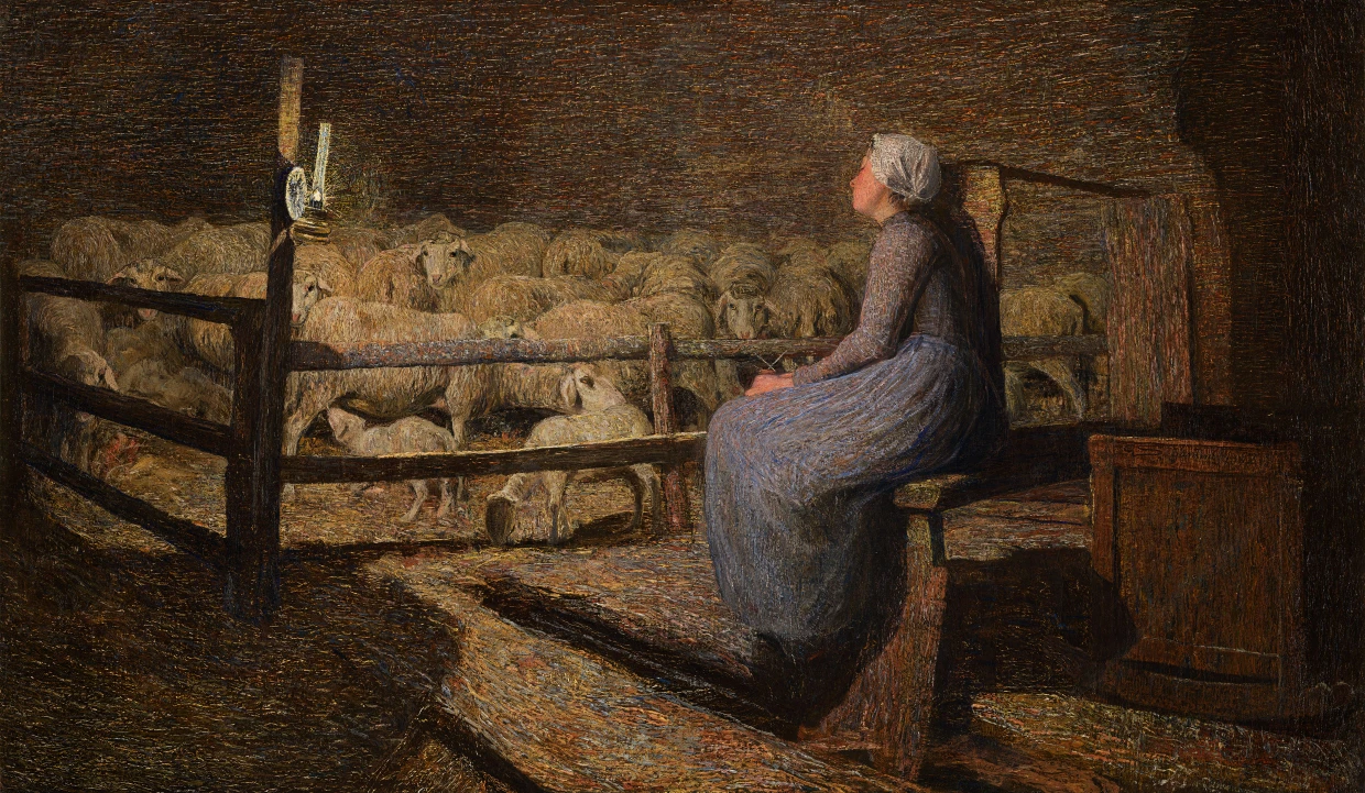 Giovanni Segantini: „ All'ovile“, 1892.