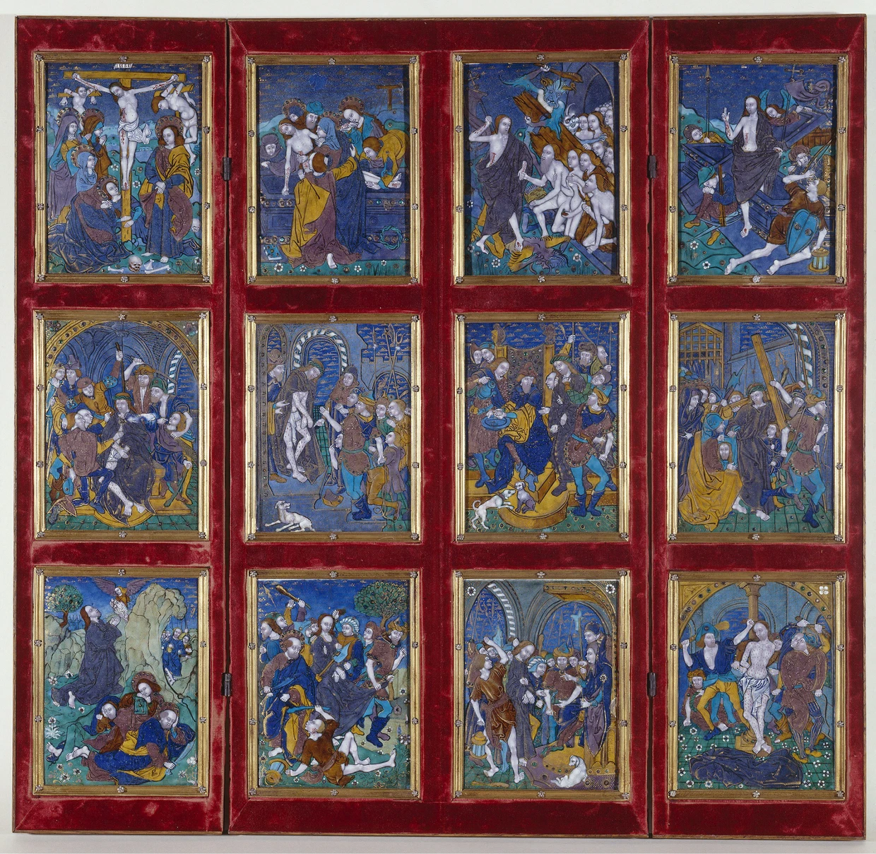 Vorbild in Leid und Freud: Auch für die Passionsszenen des „Maitre aux grands fronts“ lieferte Schongauer die Inspiration.