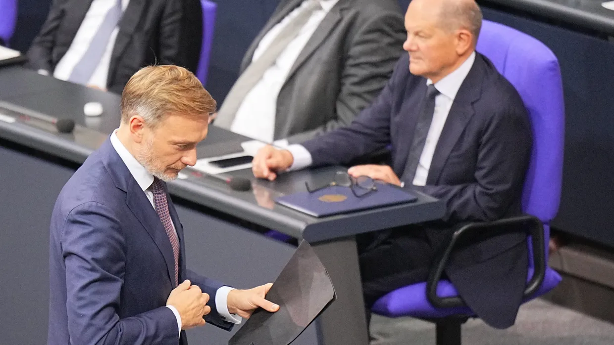 Lindner und Scholz nach dem Bruch der Ampel Mitte November im Bundestag