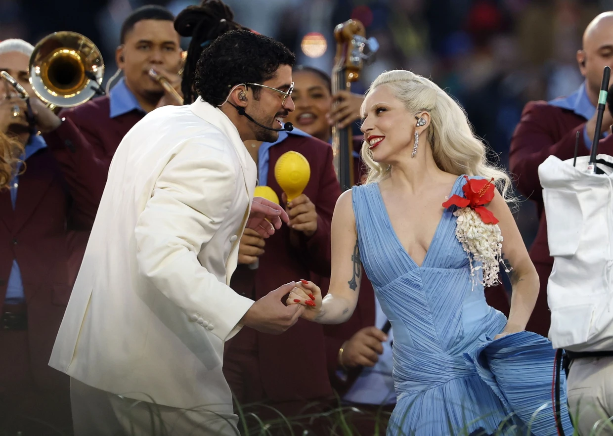 Lady Gaga was also there for Bad Bunny's performance.