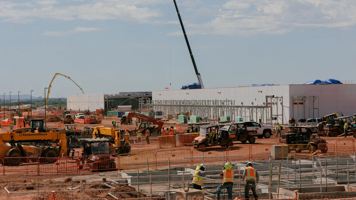 Teure Infrastruktur: In Texas baut Open AI ein großes KI-Rechezentrum.