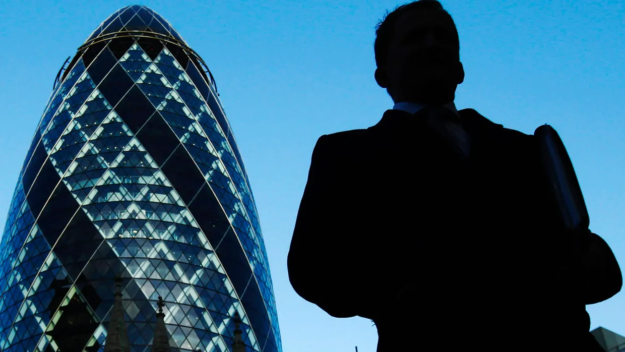 Eine Gurke aus Glas und Stahl: Das Hochhaus „The Gherkin“ in London.