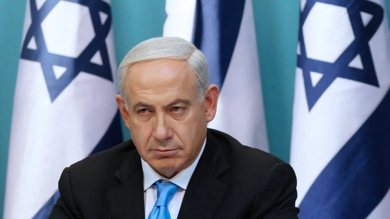 Israels Regierungschef Benjamin Netanjahu auf einer Pressekonferenz