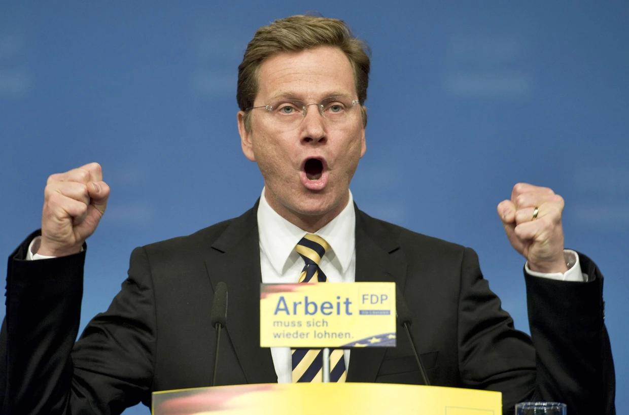 Guido Westerwelle auf dem Bundesparteitag der FDP in Hannover im Mai 2009.