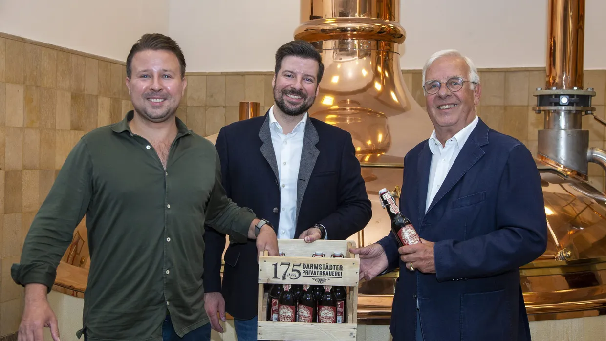 Drei Männer fürs Bier: Christoph, Wolfgang junior und Wolfgang Senior Koehler (von links)