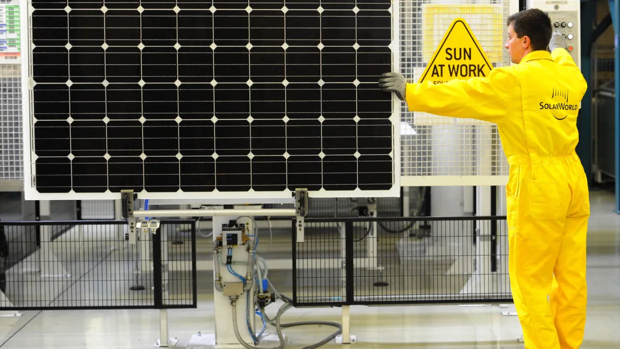 Modulproduktion bei Solarworld: in Freiberg