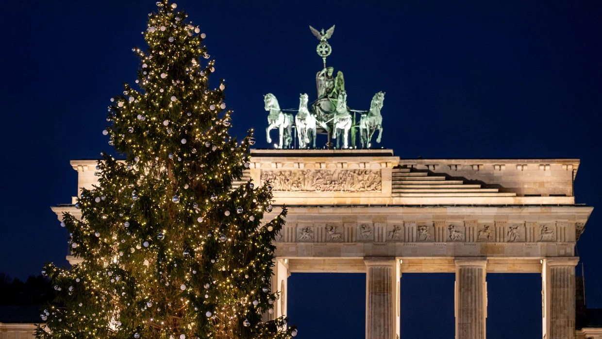 Der Weihnachtsbaum vor dem Brandenburger Tor kommt in diesem Jahr aus Thüringen.