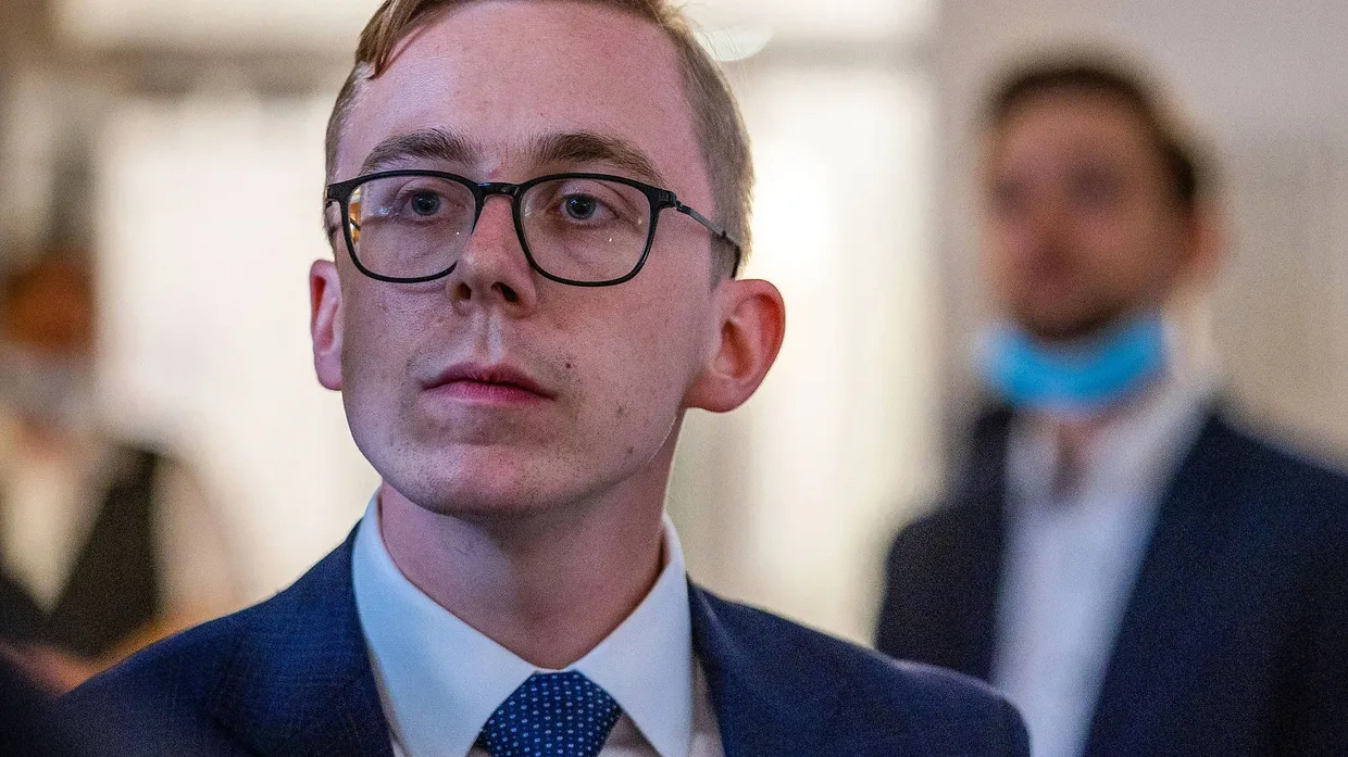 Kandidatur zurückgezogen: Philipp Amthor nach der Sitzung des CDU-Landesvorstandes in Mecklenburg-Vorpommern am 19. Juni in Güstrow