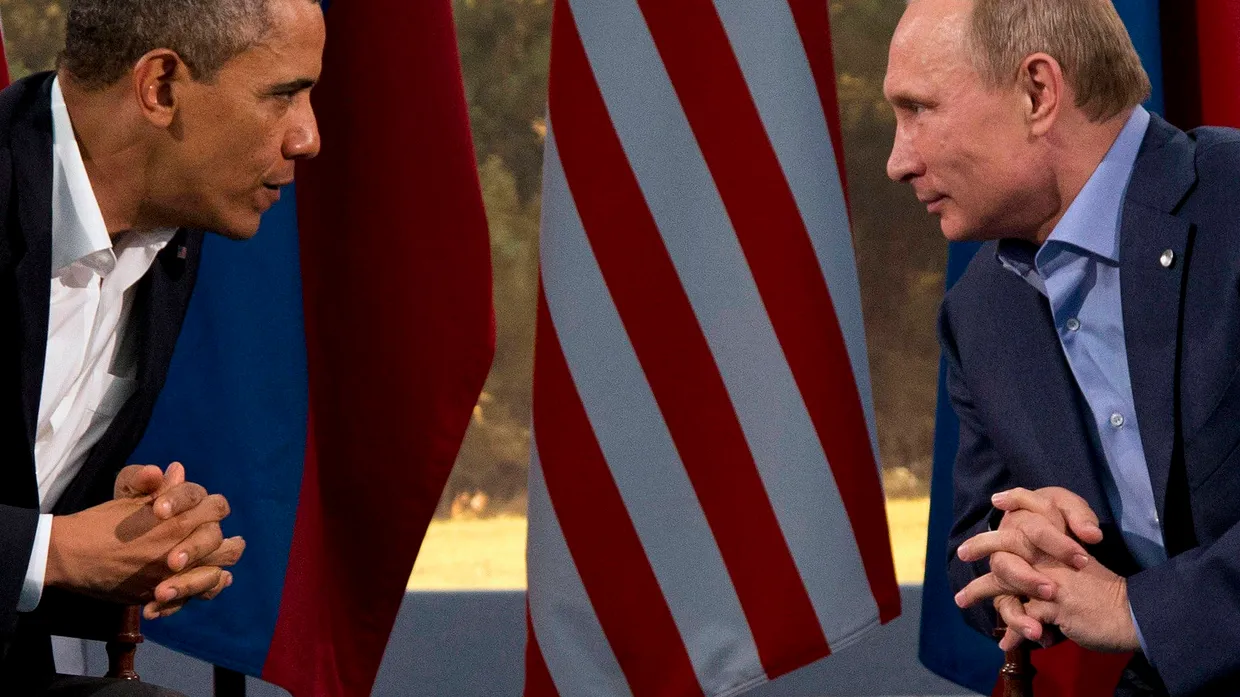 Barack Obama und Wladimir Putin beim G8-Gipfel in Enniskillen, Nordirland.