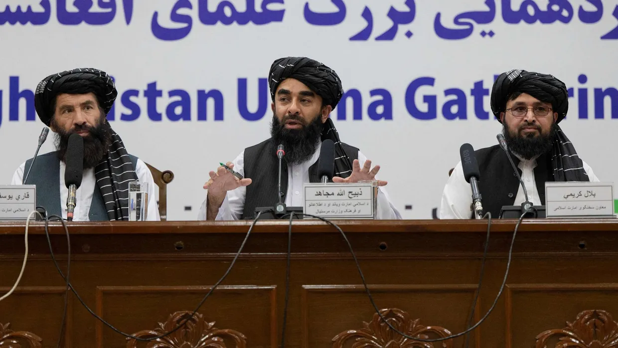 Taliban-Sprecher Zabihullah Mudschahid am Donnerstag in Kabul