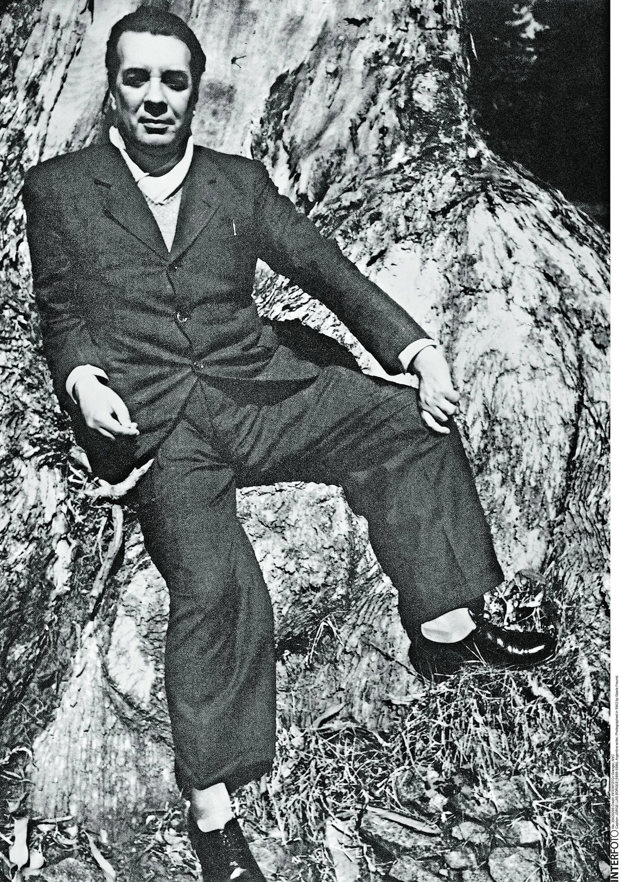 Jorge Luis Borges, im Jahr 1943 fotografiert von Gisèle Freund