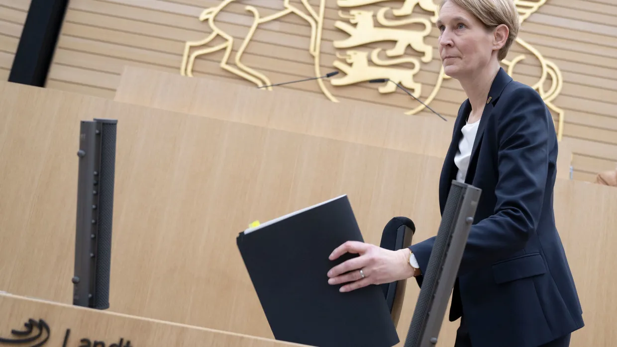 Landespolizeipräsidentin Stefanie Hinz am Montag in Stuttgart