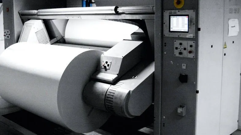 Papierbahneinzug einer Druckmaschine