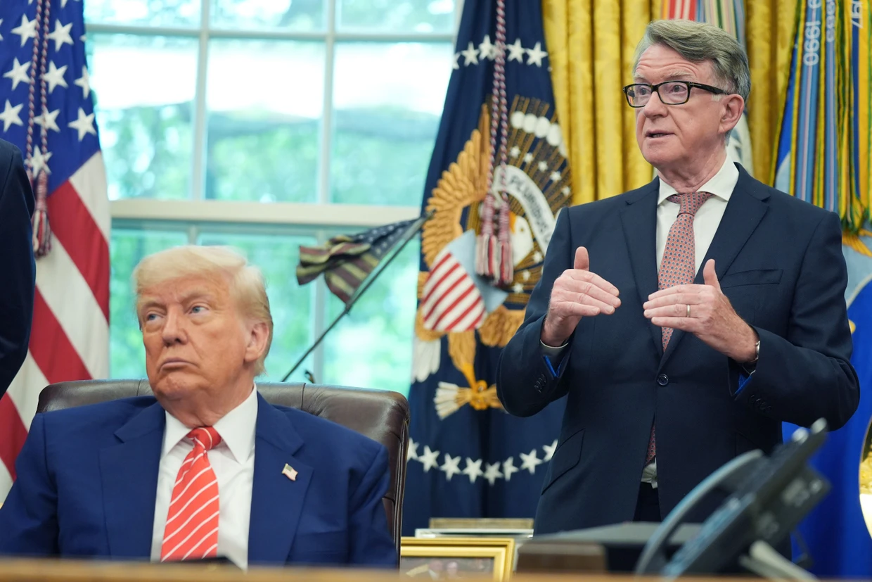 Peter Mandelson war im vergangenen Mai ein wichtiger Teil der Gespräche zu einem Handelskommen zwischen London und Washington und dafür auch im Oval Office