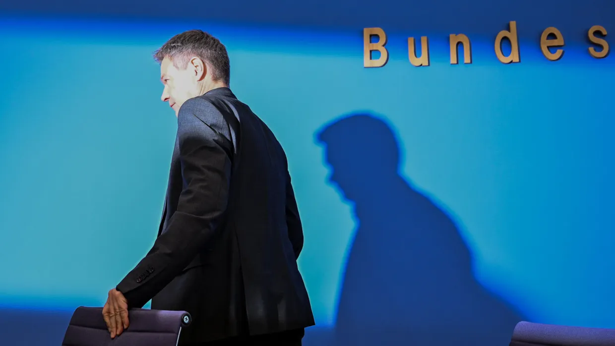 Eine zu früh beendete Episode der deutschen Politik? Robert Habeck beim Verlassen des Saals der Bundespressekonferenz in Berlin.